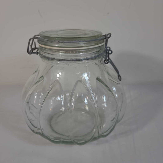GLASS CANISTER W/SNAP LID