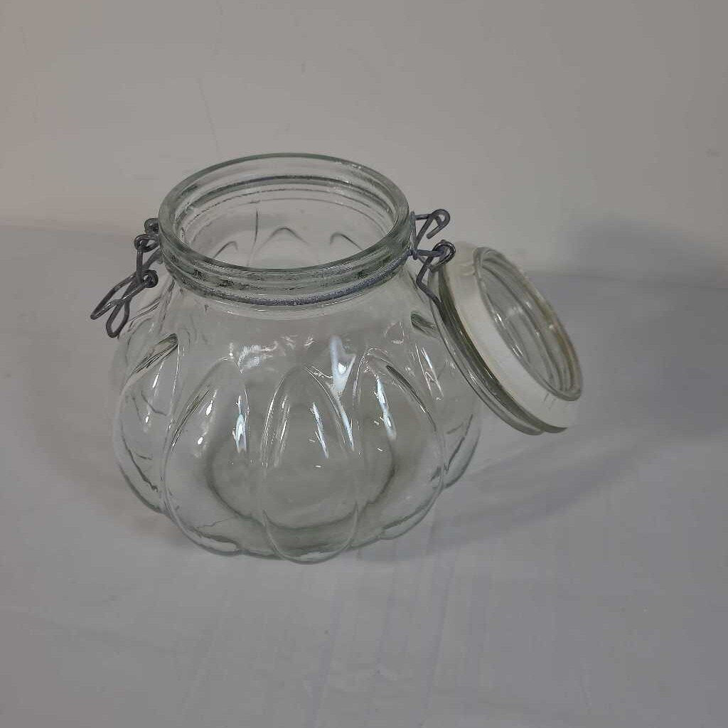 GLASS CANISTER W/SNAP LID