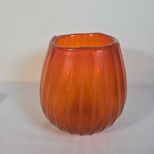 ORANGE GLASS VASE