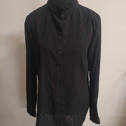 BLACK BANANA REPUBLIC HIGH NECK BLOUSE
