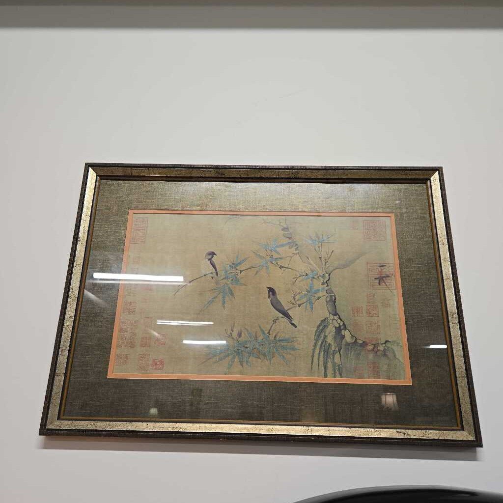 ASIAN BIRDS FRAMED ART