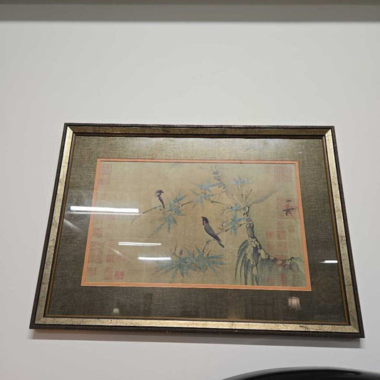 ASIAN BIRDS FRAMED ART