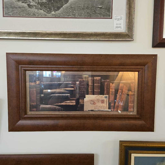 VTG BOOKS WALL ART - A