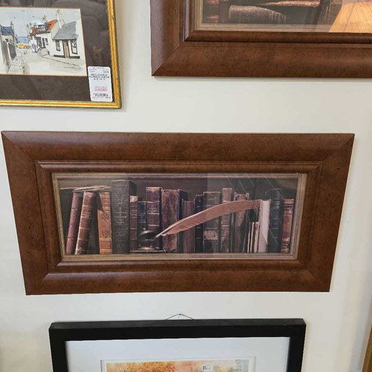 VTG BOOKS WALL ART - B