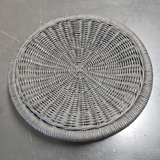 PR 14" BLACK WOVEN CHARGERS