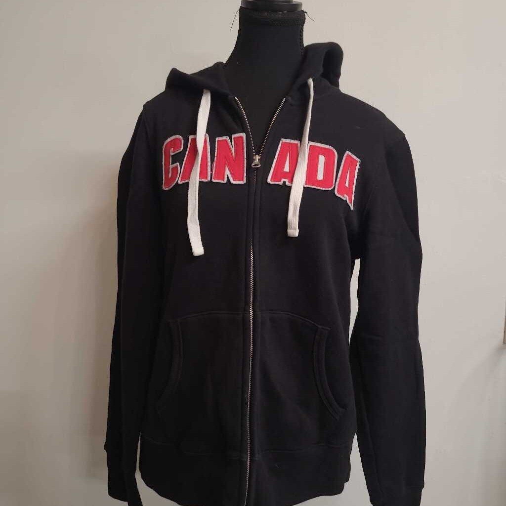BLACK "CANADA" OLYMPIC HOODED SWEATSHIRT