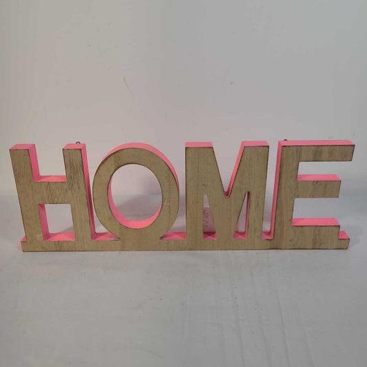 PINK "HOME" SHELF SITTER