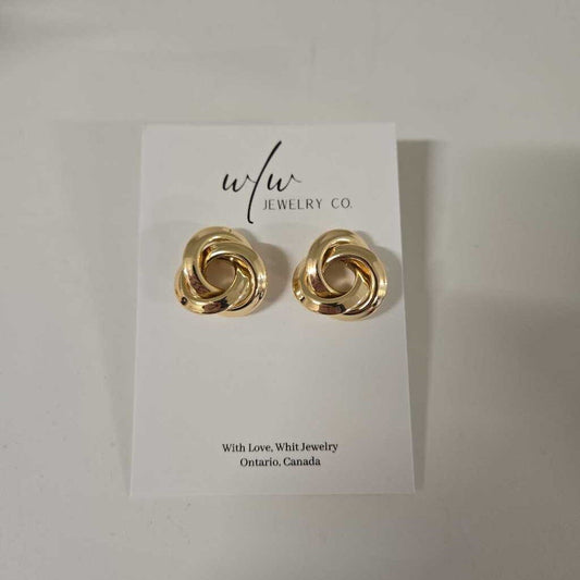 LARGE KNOT STUD/ BRASS