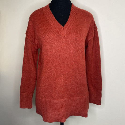PHILOSOPHY - RUST ORANGE V-NECK SWEATER