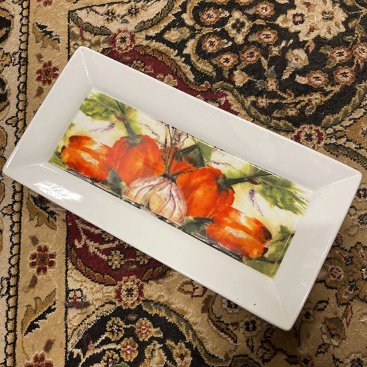 SERVING TRAY WITH PUMPKIN MOTIF