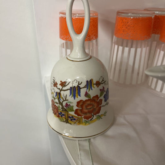 VINTAGE SADLER ENGLAND FLORAL BELL 1950S