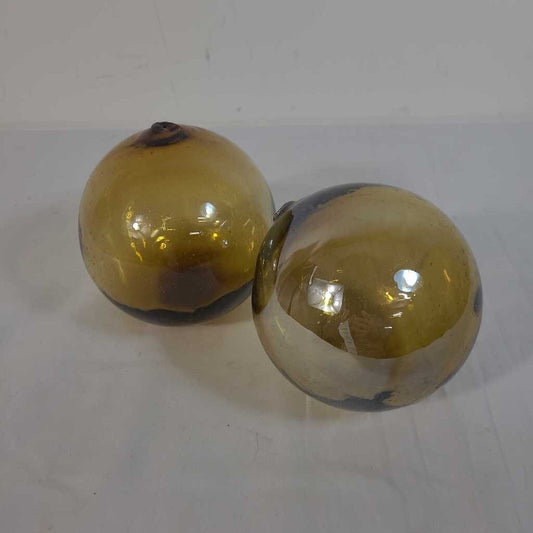 PR AMBER GLASS DECORATIVE BALLS