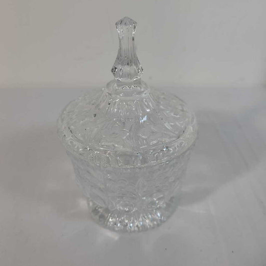 COVERED CRYSTAL CANDY DISH