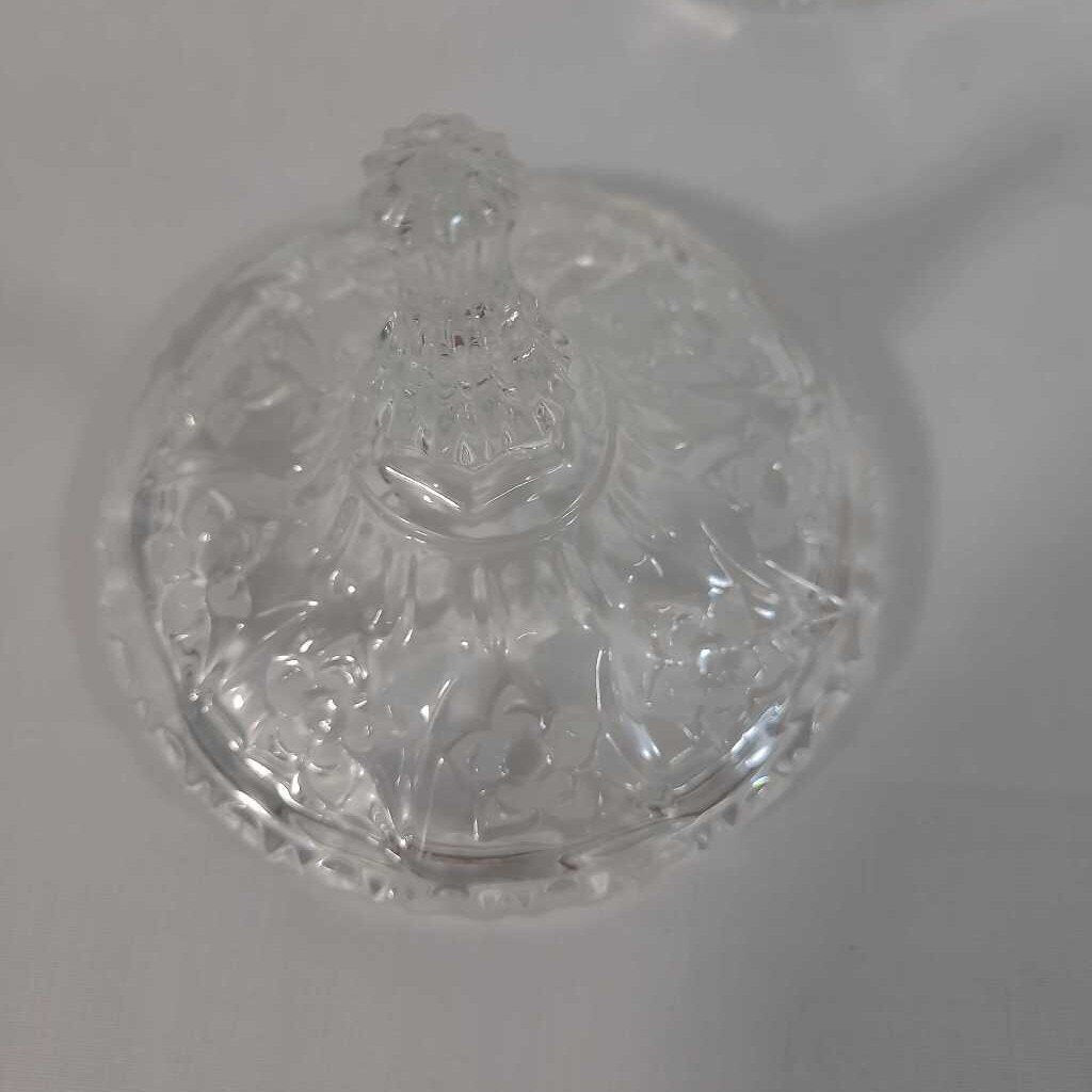 COVERED CRYSTAL CANDY DISH