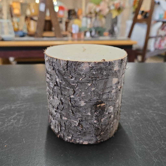 BIRCH WRAPPED PILLAR CANDLE