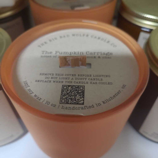 THE PUMPKIN CARRIAGE 10 OZ WOODEN WICK