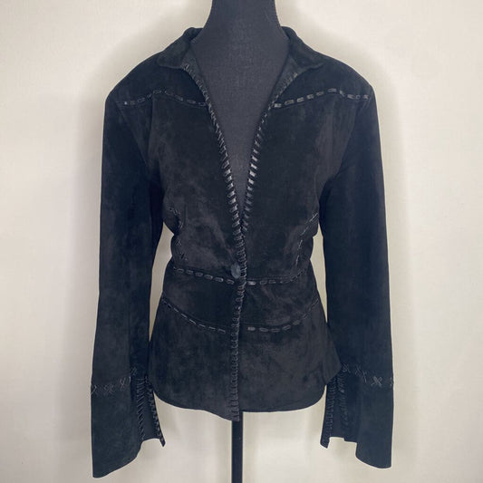 MELANIE LYNE - BLACK VEGAN SUEDE JACKET