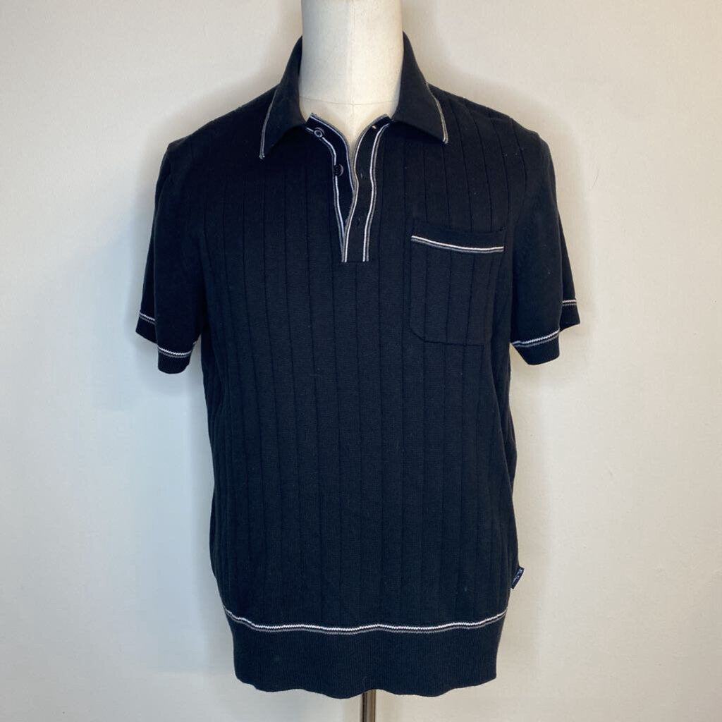 BEN SHERMAN - BLACK S/S POLO SHIRT