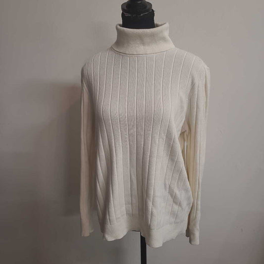 CREAM RIBBED SWEATER