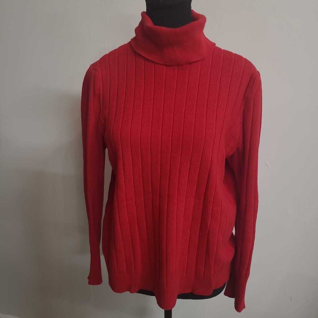 RED RIBBED SWEATER