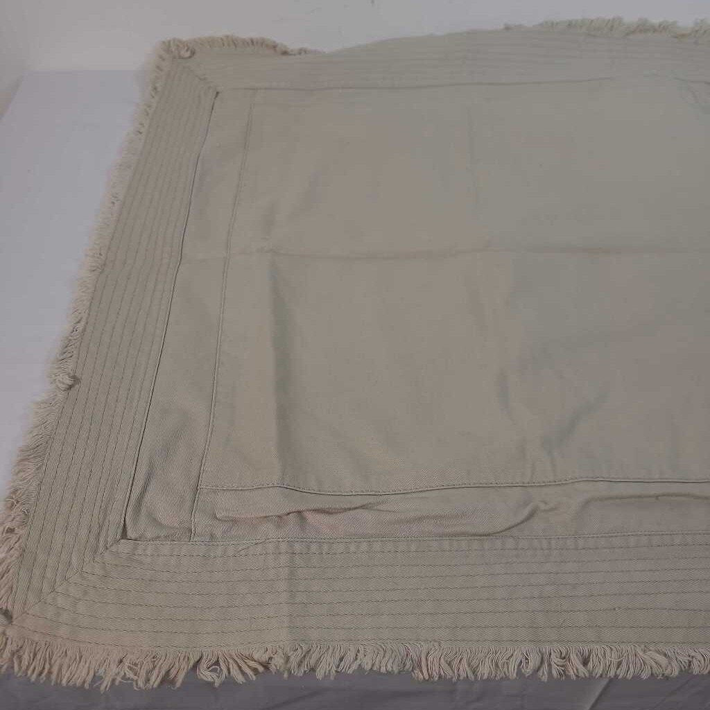 FRINGE EDGE TAUPE POTTERY BARN PILLOW COVER