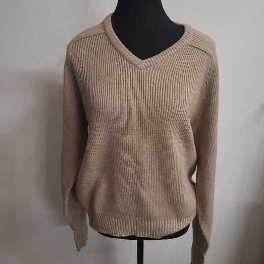 INGO - WOOL BLEND BEIGE KNIT SWEATER