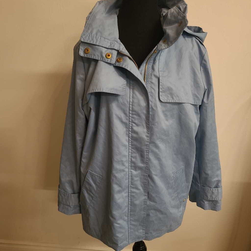 ELLEN TRACY - LIGHT BLUE RAIN JACKET