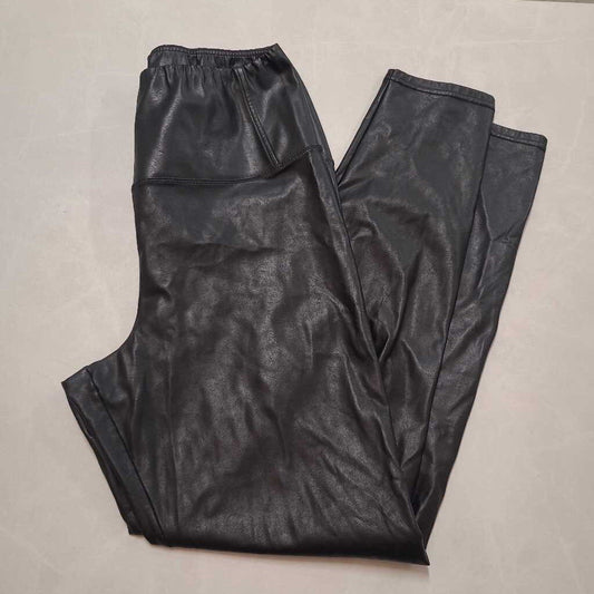 WILFRED FREE - BLACK FAUX LEATHER LEGGINGS