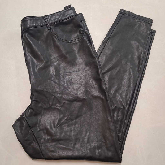 WILFRED FREE - BLACK FAUX LEATHER PANTS