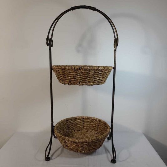 2 TIER METAL FRAME BASKET