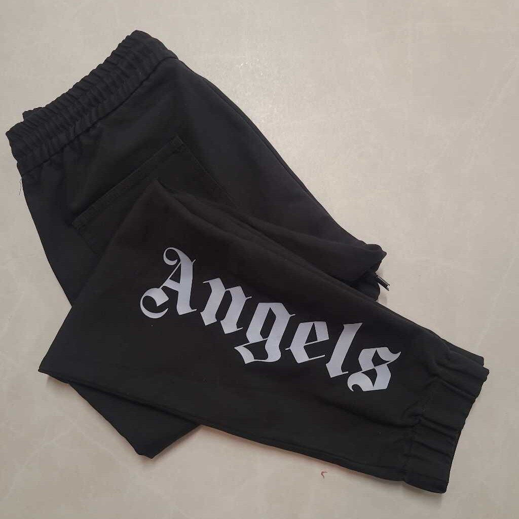 PALM ANGELS - BLACK TAPERED SWEATPANTS
