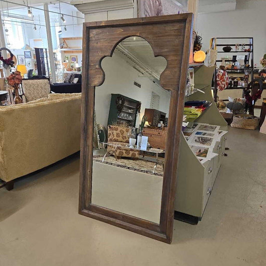 WOOD FRAMED FLOOR MIRROR