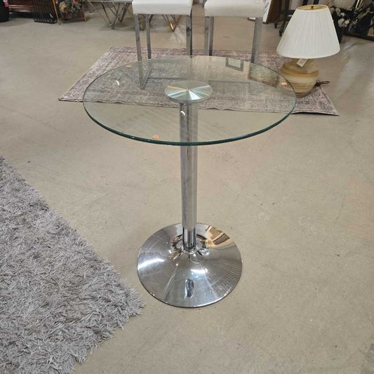 STRUCTUBE 23.25" DINETTE GLASS TOP TABLE
