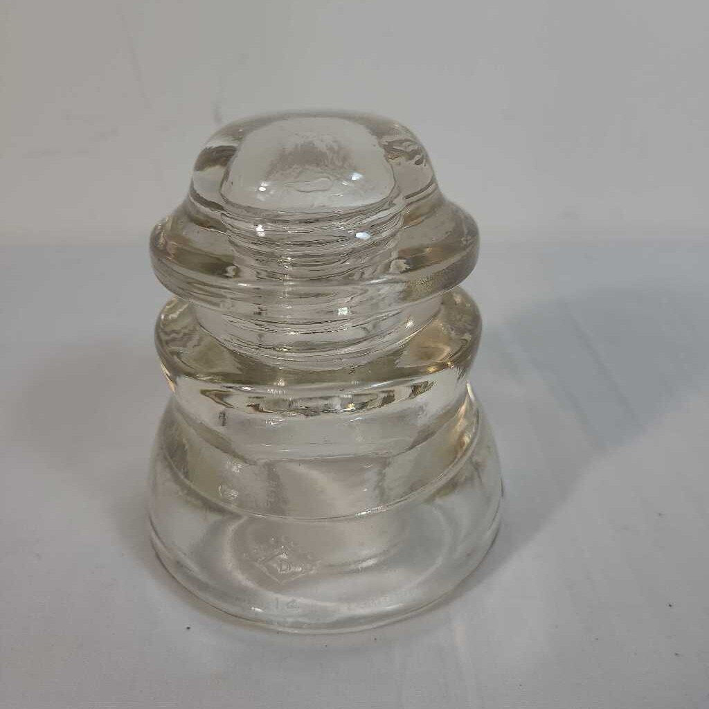 VTG GLASS INSULATOR~ DOMINION SMOOTH BOTTOM