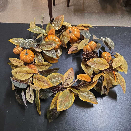 GLITTER PUMPKIN WREATH