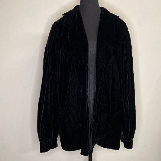 WAYNE CLARK - BLACK VELVET JACKET W/ PINK CUFF BUTTONS