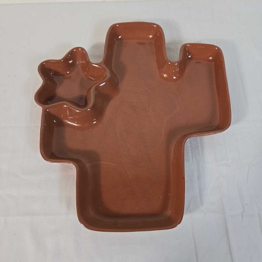 CACTUS CHIP & DIP DISH