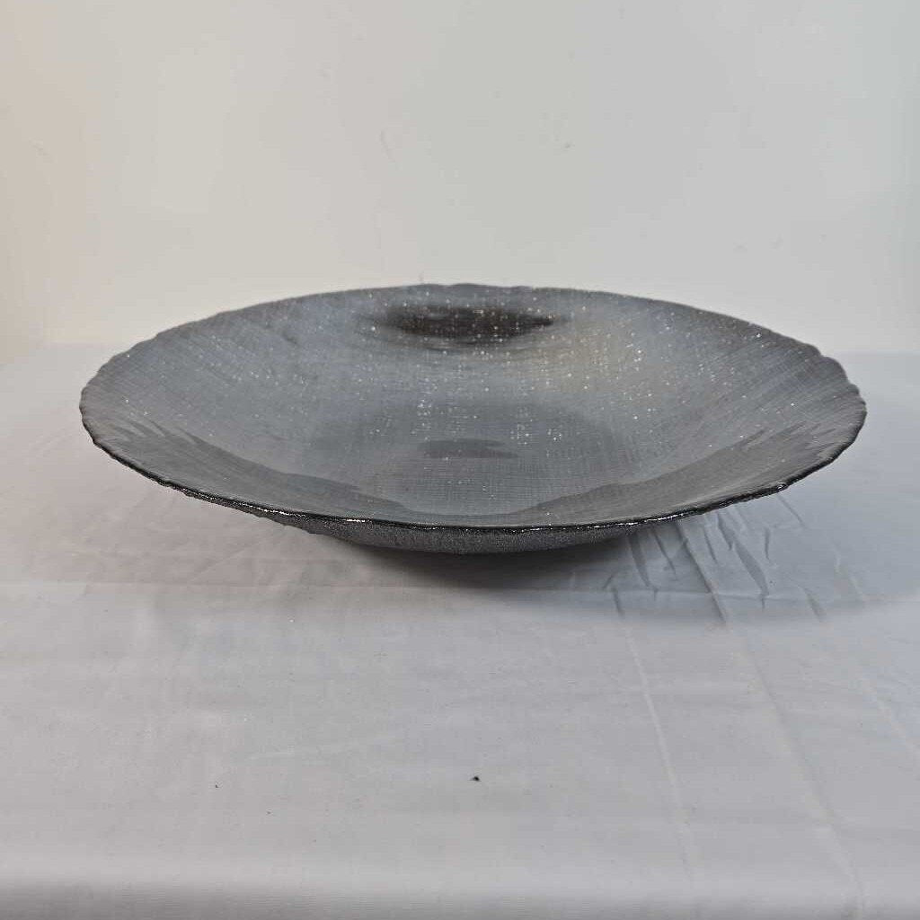 LG SILVER & BLACK DECORATIVE BOWL