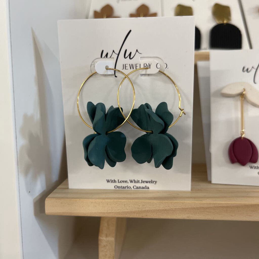 ORGANIC FLOWER HOOP - TEAL