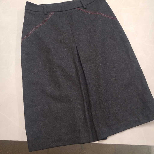 CHARCOAL GREY WOOL SKIRT