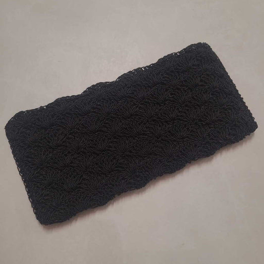 BLACK VINTAGE MICRO BEADED EVENING BAG