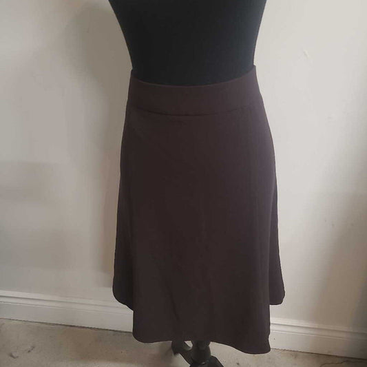 BROWN FLARED SKIRT