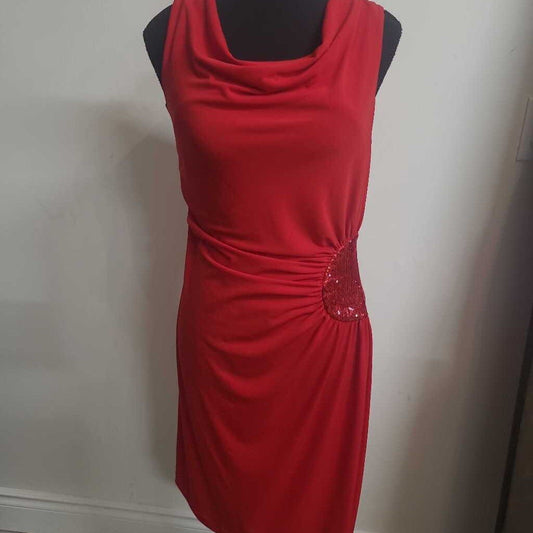 RED CALVIN KLEIN EVENING DRESS