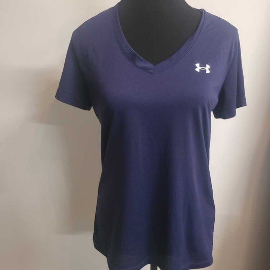 UNDER ARMOUR - NAVY S/S V-NECK SHIRT