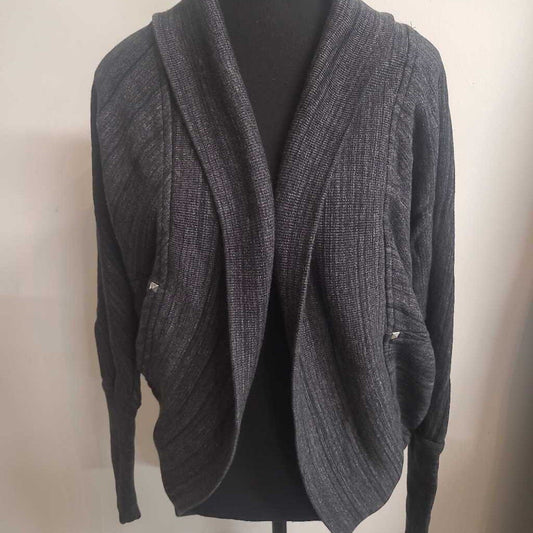 WILFRED - DARK GREY OPEN-FRONT CARDIGAN