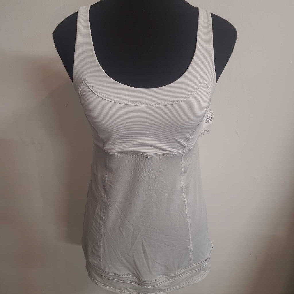 LULULEMON - GREY/WHITE ATHLETIC TANK