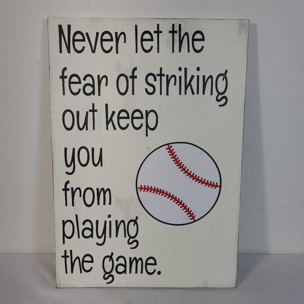 NEVER LET THE FEAR~WALL ART