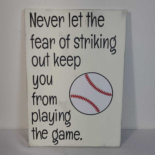 NEVER LET THE FEAR~WALL ART