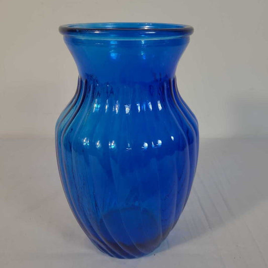 BLUE GLASS VASE