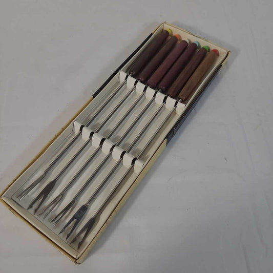S/6 VTG FONDUE FORKS